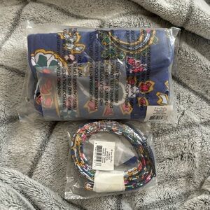 Vera Bradley bundle Iconic Jen Zip ID & Lanyard NEW NWT Romantic Paisley retired